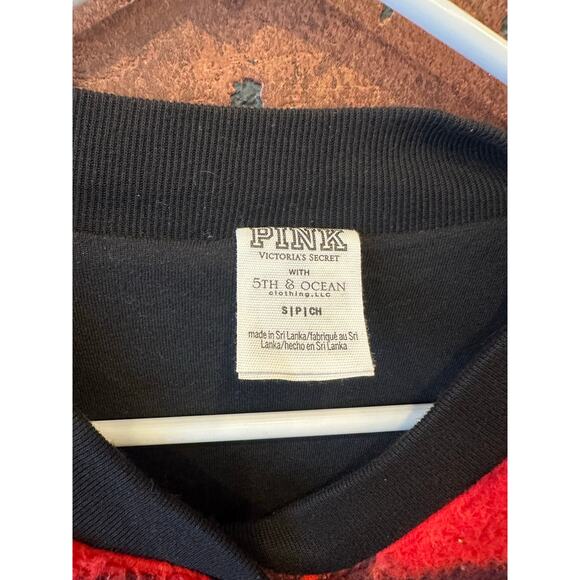 PINK Utah Utes University of Utah Buffalo Check Sherpa Jacket Coat Small - Picture 8 of 14